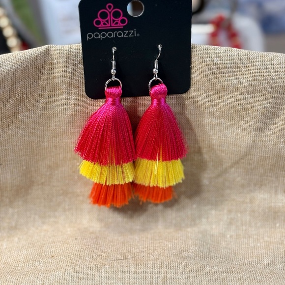 Paparazzi Multicolor Tassel Earrings - Picture 2 of 3
